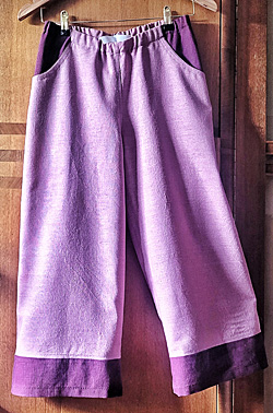 3/4-Damen-Sommerhose aus Bouretteseide