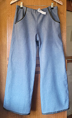 7/8-Damen-Sommerhose aus Bouretteseide