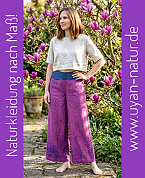  Video Damenhose aus Fischgrat-Leinen 