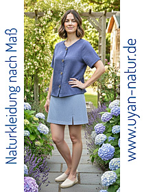  Video Kurzarm Leinenbluse 