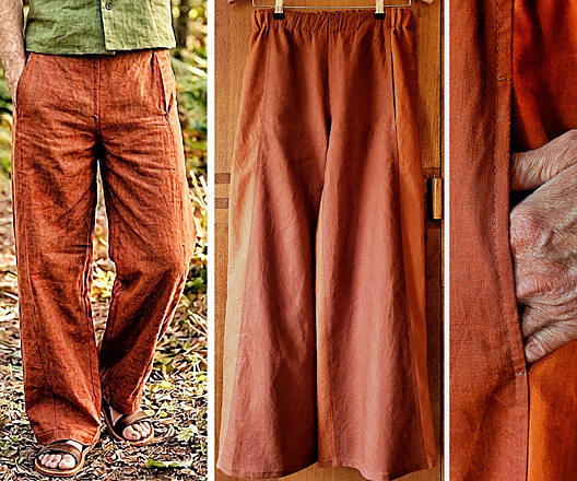  Lange Unisex-Leinen-Sommerhose 