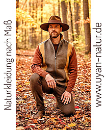  Video Weste aus Schurwollwirkloden und Shetlandtuch 