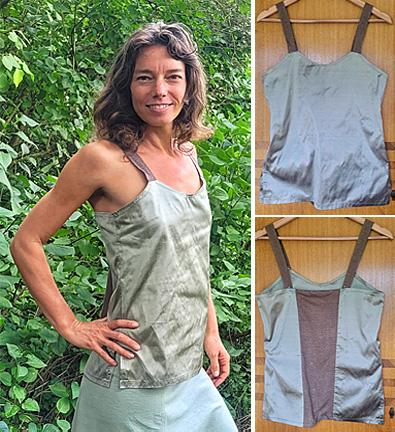 Damen-Spaghetti-Top aus Wildseide Damen-Spaghetti-Top aus Wildseide